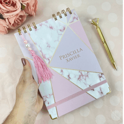 Bloco de notas tamanho A6 com wire-o 1 unidade ou kit